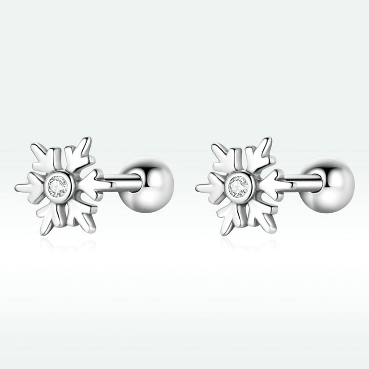 925 Sterling Silver Earrings with Pavé Setting and Oxidized Finish