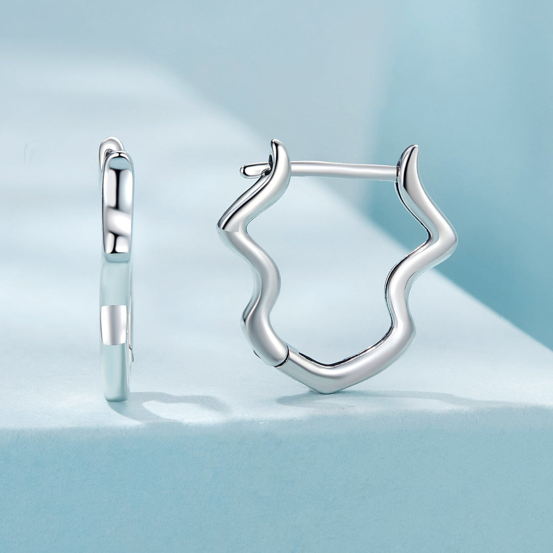 925 Sterling Silver &amp; Oxidized Silver Earrings for Women