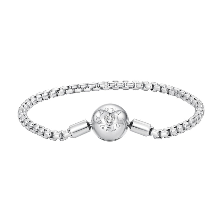 925 Sterling Silver Bracelet 19cm with CZ Stones for Women