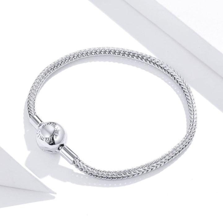 925 Sterling Silver Plated Platinum 17cm Bracelet for Men