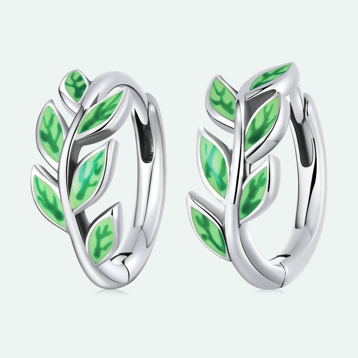 925 Sterling Silver Enamel Oxidized Silver Earrings for Women, 1.2*0.5cm