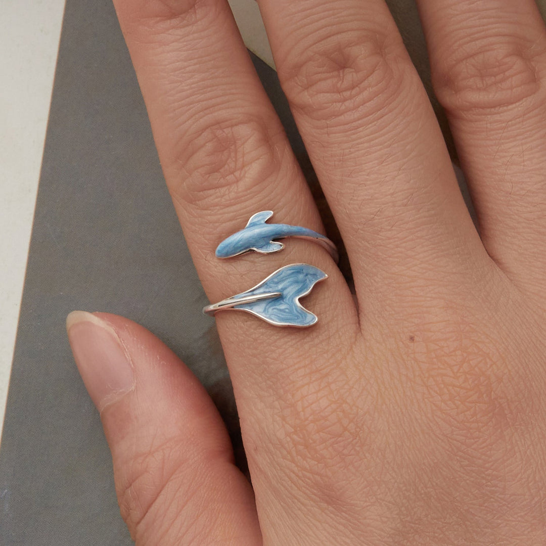 925 Sterling Silver Ring with Enamel Process for Women
