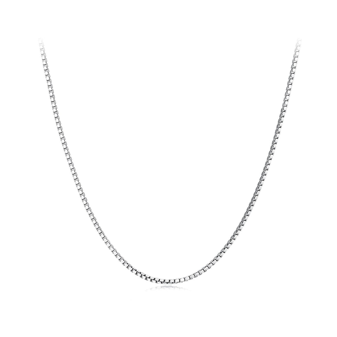 925 Sterling Silver Necklace 400mm with Platinum Plating for Women