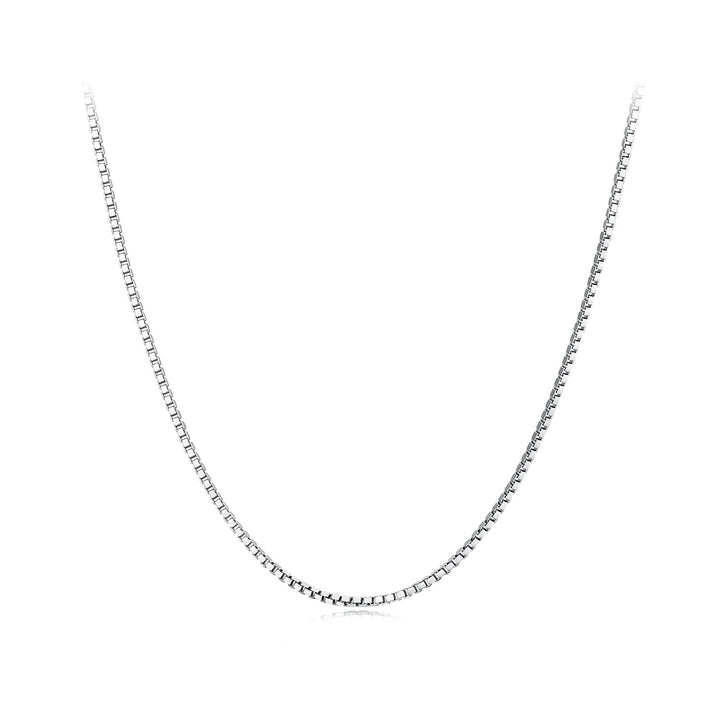925 Sterling Silver Necklace 400mm with Platinum Plating for Women