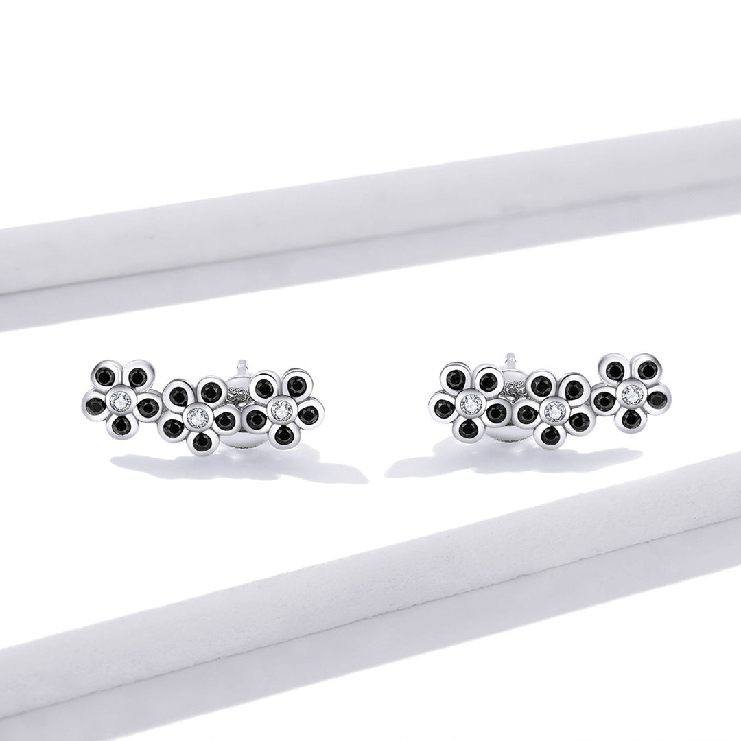 925 Sterling Silver Earrings with Pavé Setting CZ