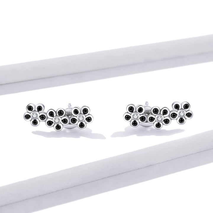 925 Sterling Silver Earrings with Pavé Setting CZ