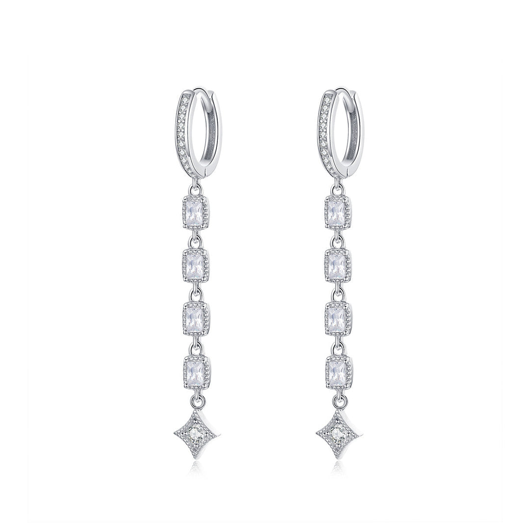 925 Sterling Silver Earrings with Pavé Set CZ