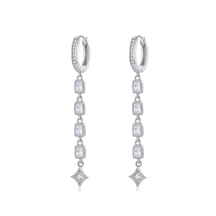 925 Sterling Silver Earrings with Pavé Set CZ