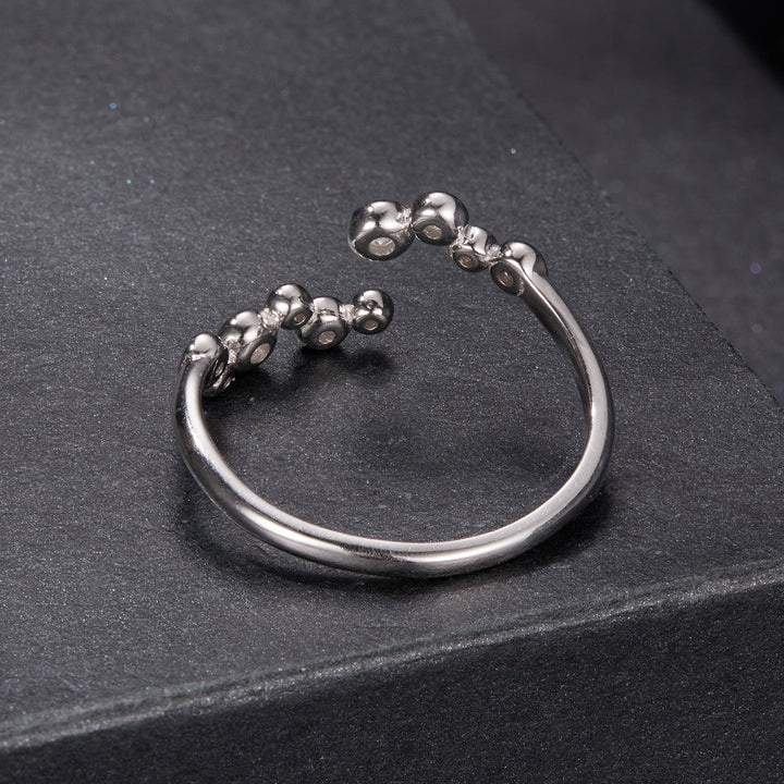 925 Sterling Silver Moissanite 0.06 Carat Ring for Women, Size E
