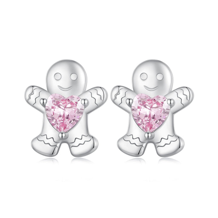 925 Sterling Silver Earrings with Pavé Setting CZ - 10x9mm for Women