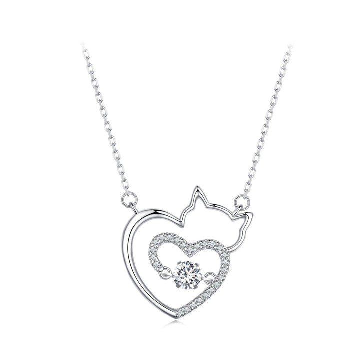 925 Sterling Silver Necklace with 19*18mm Pavé Setting CZ Pendant