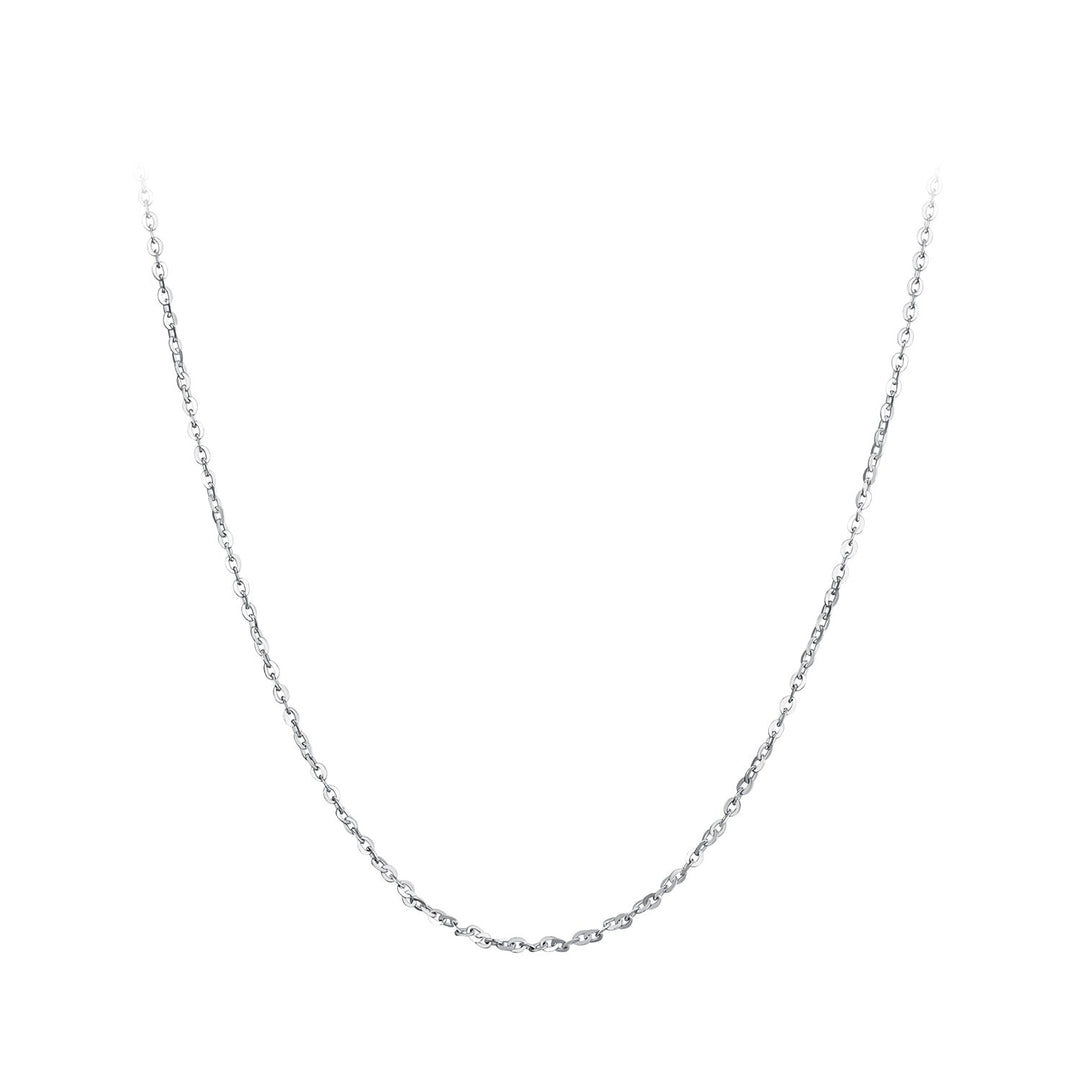 925 Sterling Silver Plated Platinum Necklace 45.0 cm for Men