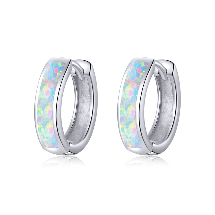 925 Sterling Silver Opal Earrings for Women