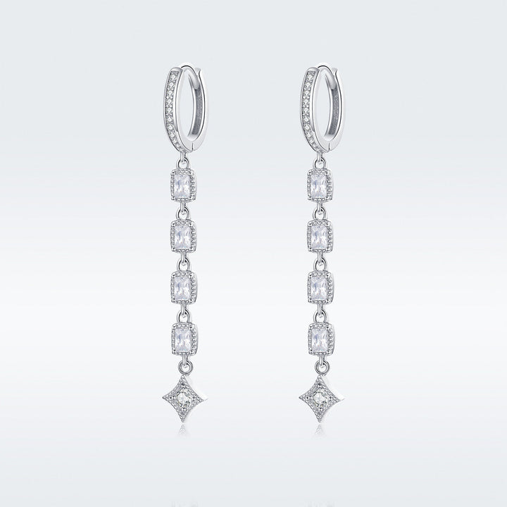 925 Sterling Silver Earrings with Pavé Set CZ
