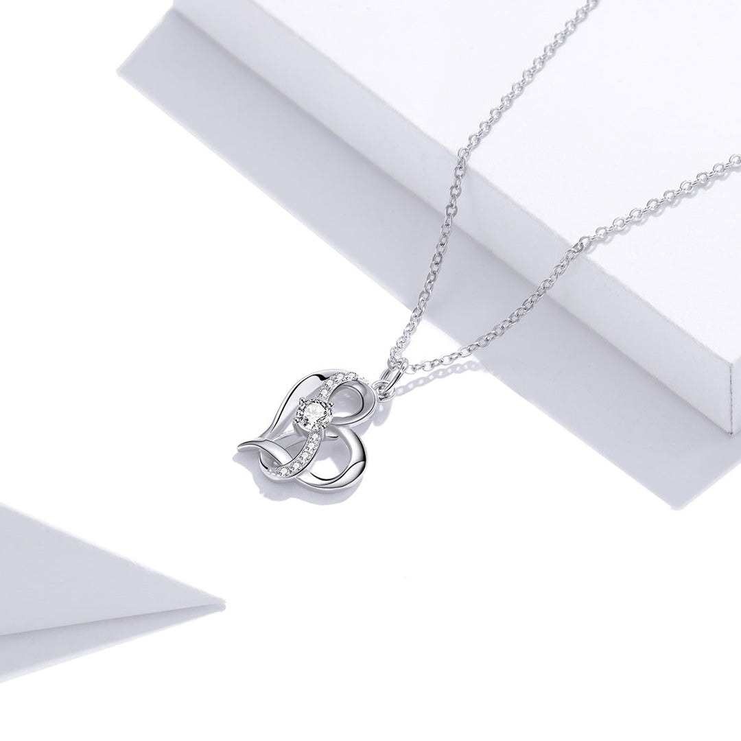 925 Sterling Silver Adjustable CZ Pendant Necklace