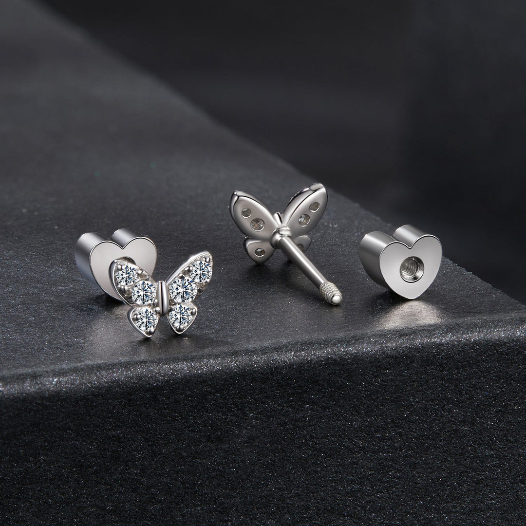 925 Sterling Silver Moissanite Necklace 0.5x0.6cm for Women