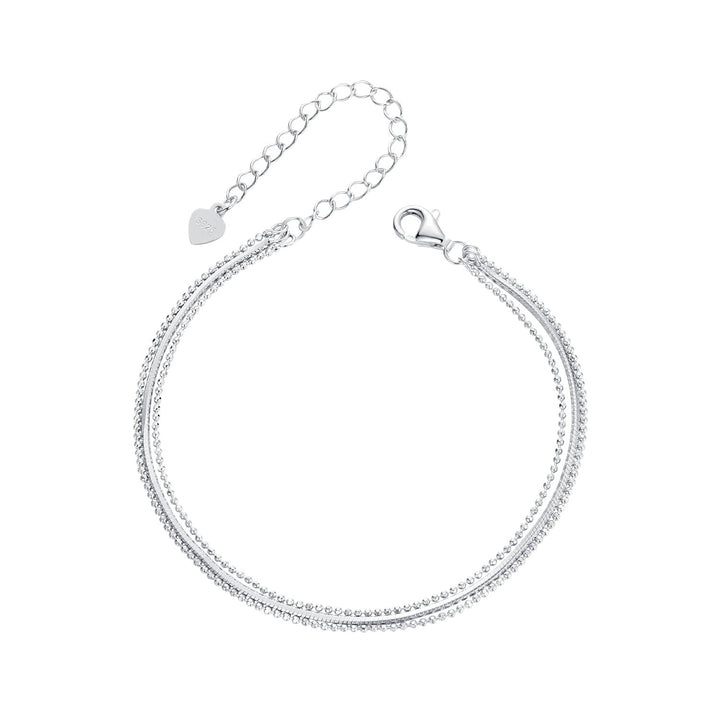 925 Sterling Silver &amp; White Gold Plated Bracelet