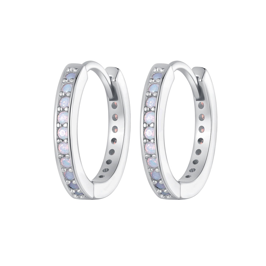 925 Sterling Silver Opal Earrings for Women