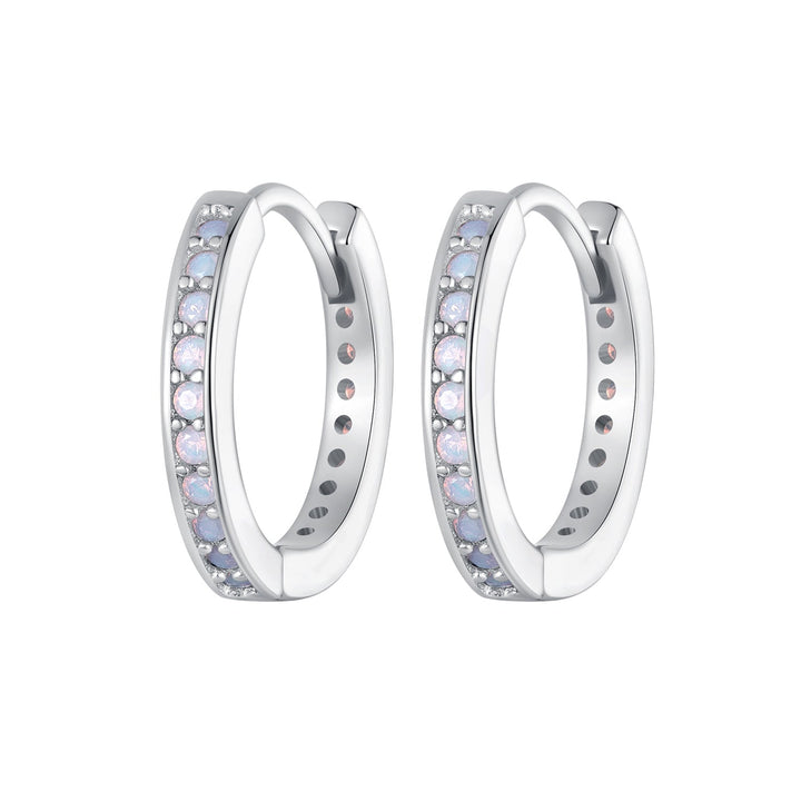 925 Sterling Silver Opal Earrings for Women