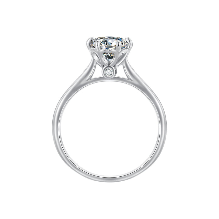 925 Sterling Silver Moissanite 1 Carat Ring Size 6 for Women