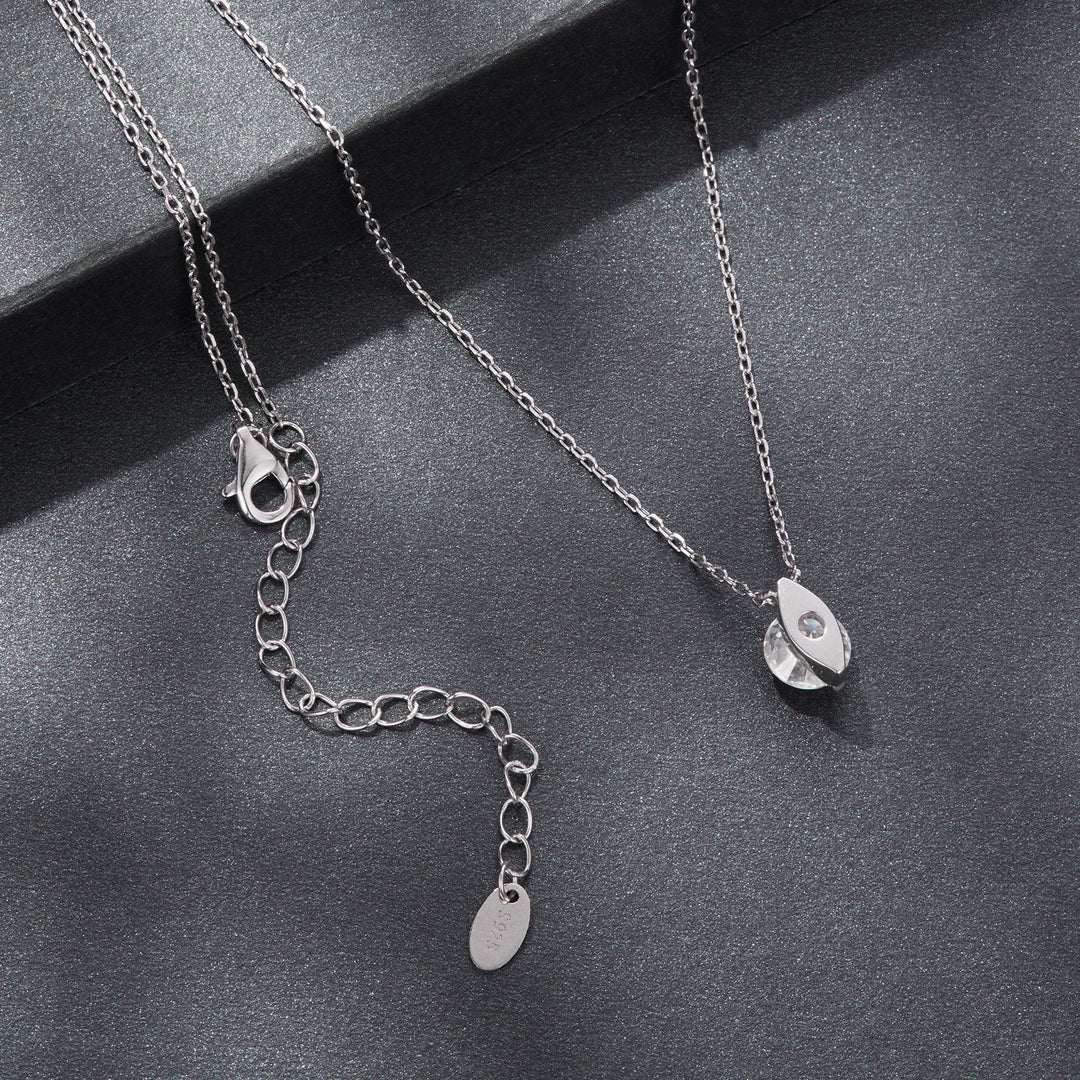 925 Sterling Silver 0.65 Carat Genuine Moissanite Necklace for Women