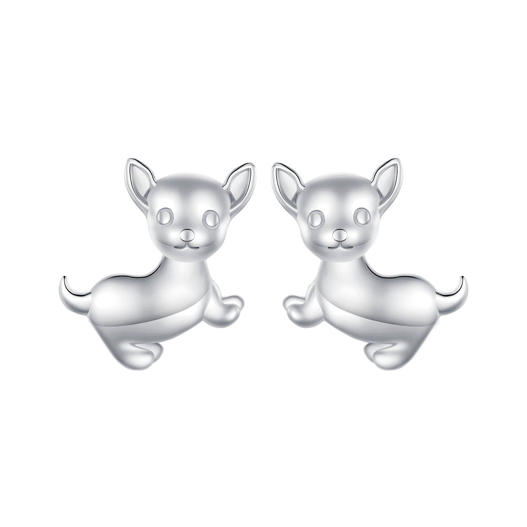 925 Sterling Silver Earrings Plated Platinum 10*12mm for Women