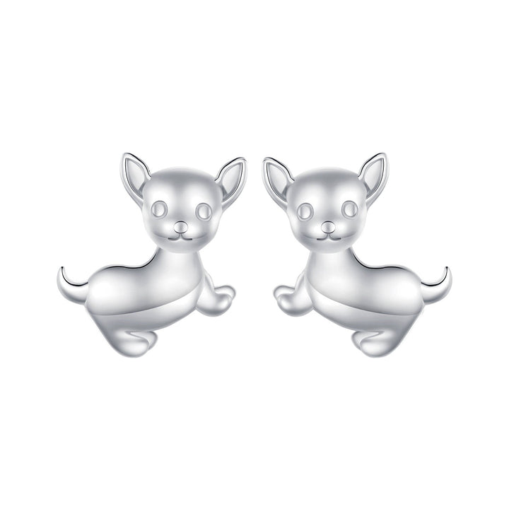 925 Sterling Silver Earrings Plated Platinum 10*12mm for Women