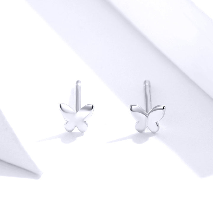 925 Sterling Silver &amp; Platinum Plated Earrings