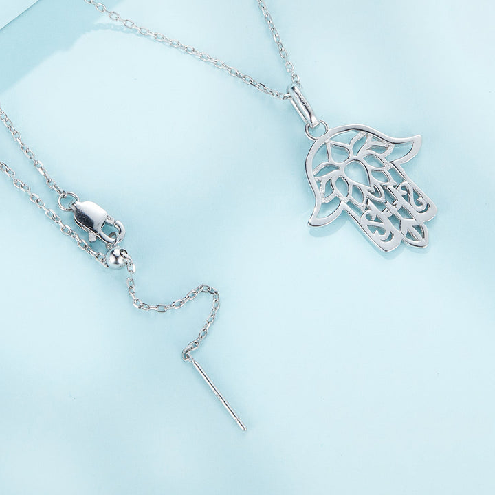 S925 Sterling Silver Plated Platinum Adjustable Necklace for Women