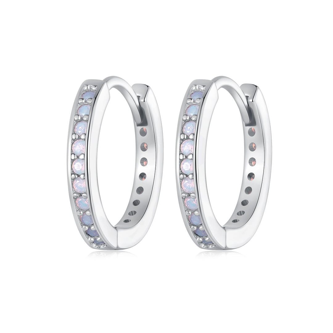 925 Sterling Silver Opal Earrings for Women