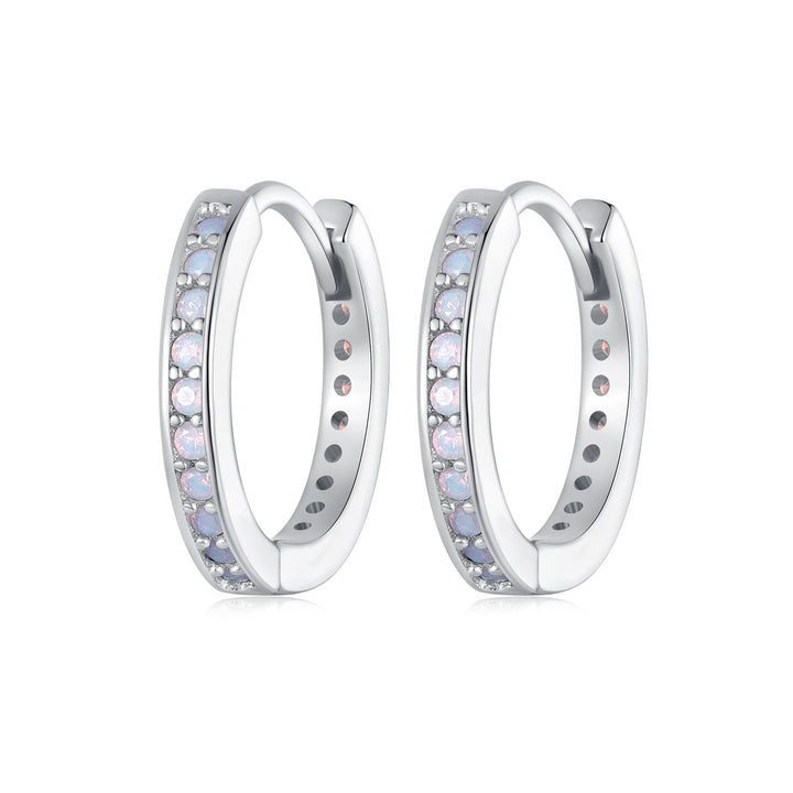 925 Sterling Silver Opal Earrings for Women