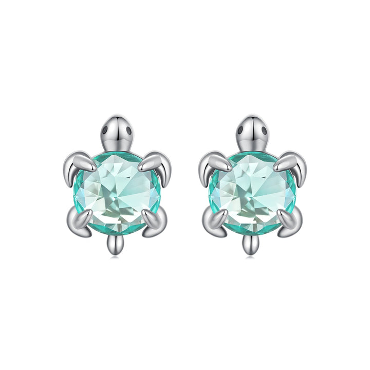 925 Sterling Silver Earrings with Transparent Glass and Oxidized Finish for Women