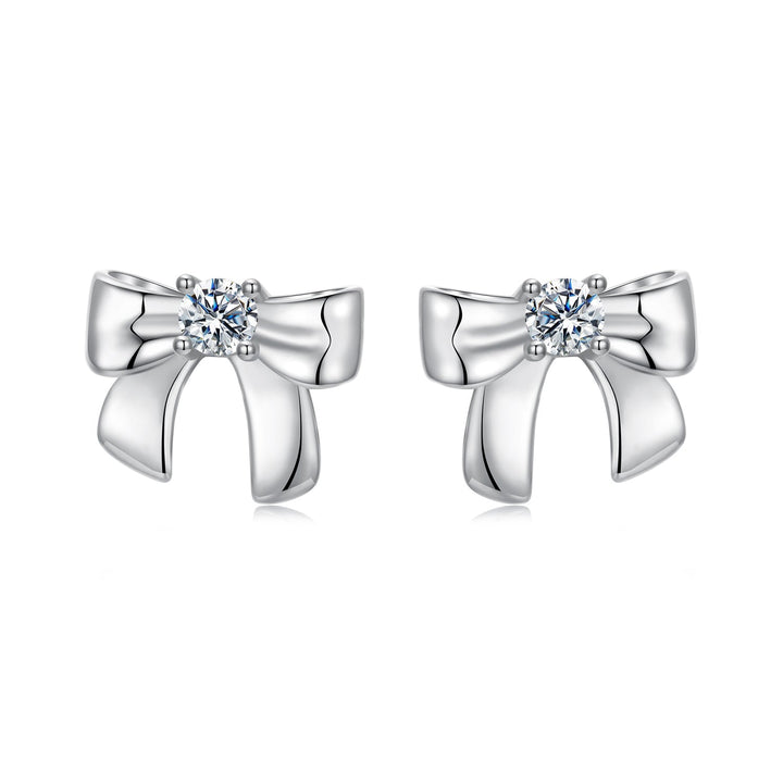 925 Sterling Silver Moissanite Earrings 0.3 cm for Women