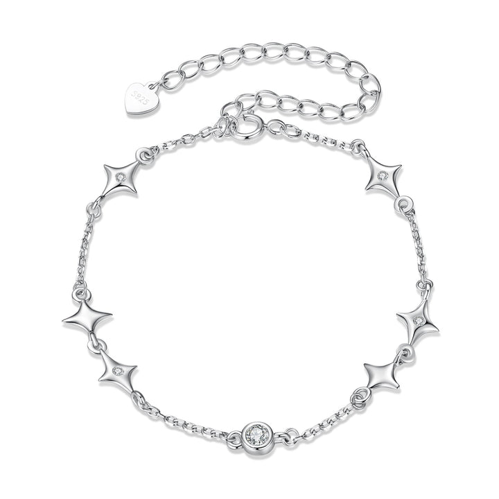 925 Sterling Silver 15+6cm Pavé Setting CZ Bracelet for Women