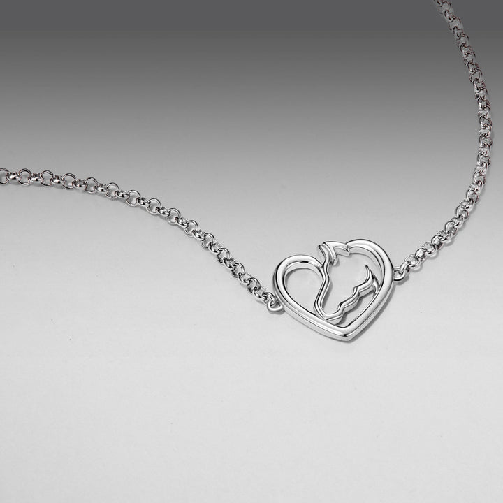 925 Sterling Silver Plated White Gold Bracelet 21cm for Women