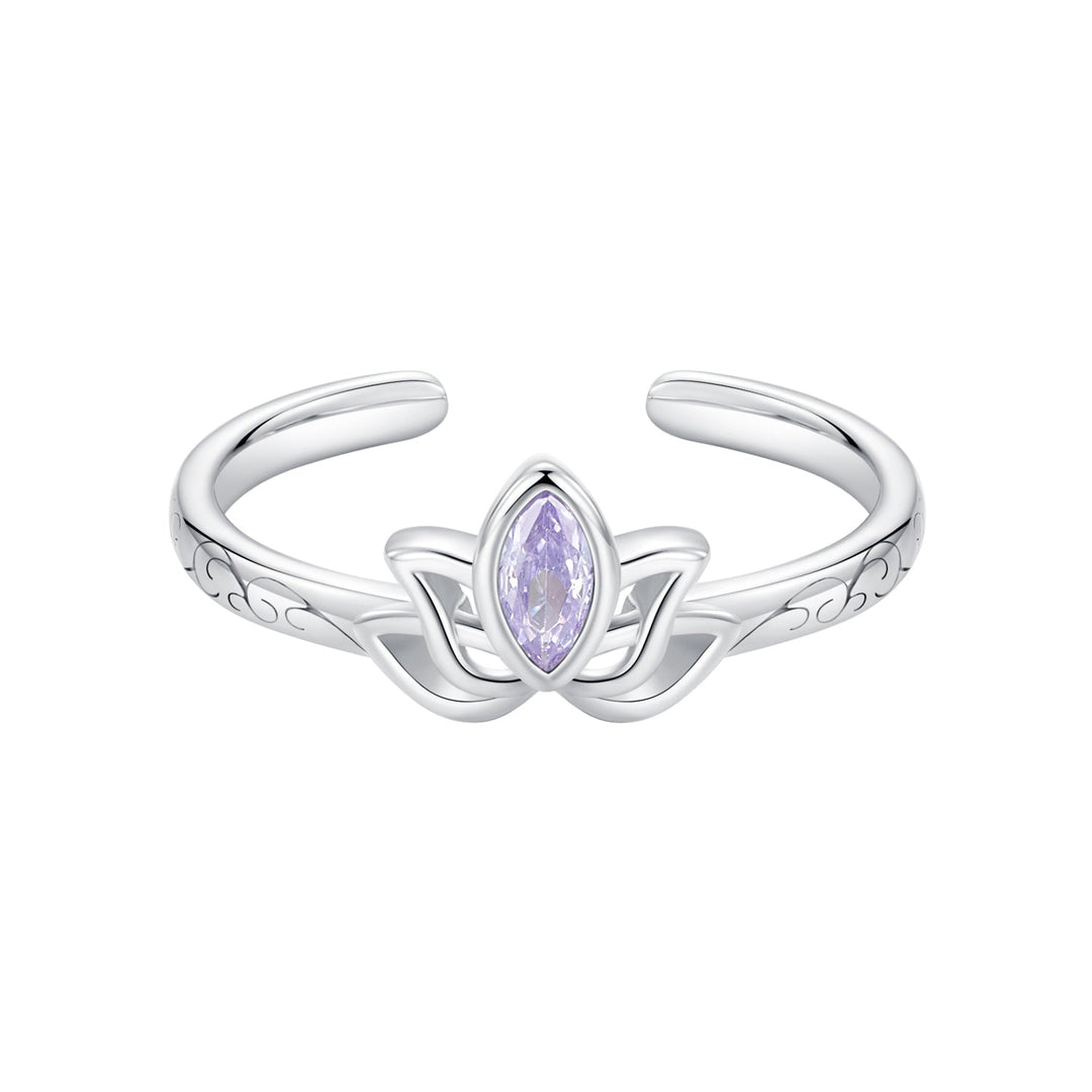 925 Sterling Silver 1.9mm Pavé Setting White Gold Plated Ring