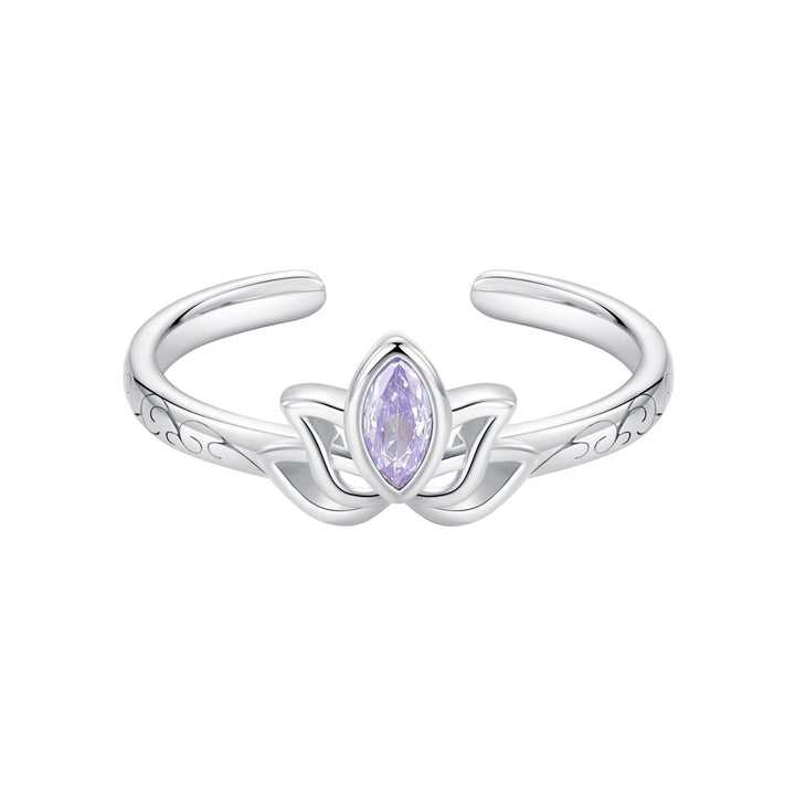 925 Sterling Silver 1.9mm Pavé Setting White Gold Plated Ring