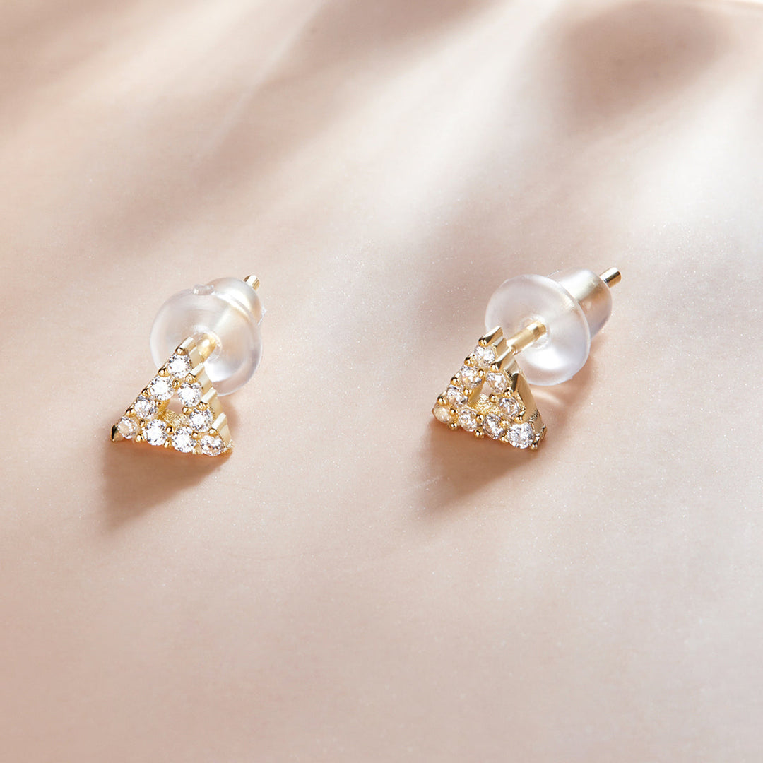 925 Sterling Silver &amp; Plated Gold CZ Earrings for Women