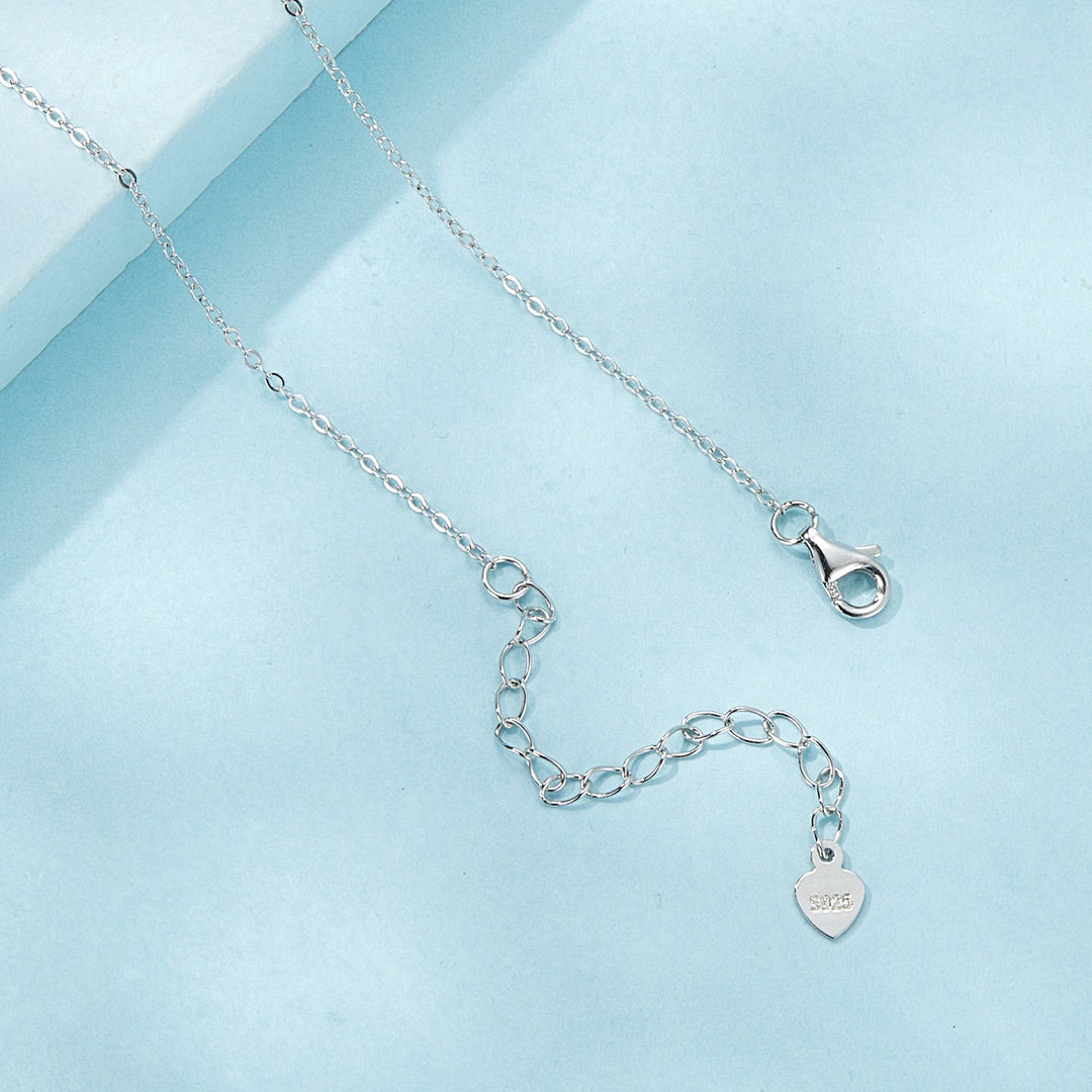 925 Sterling Silver Opal Nanometer Stone Necklace for Women