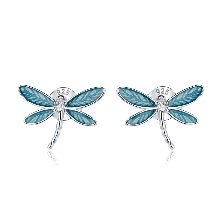 925 Sterling Silver &amp; Platinum Plated Pavé Setting CZ Earrings