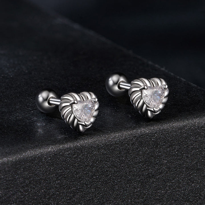 925 Sterling Silver Moissanite 0.15ct Earrings for Women