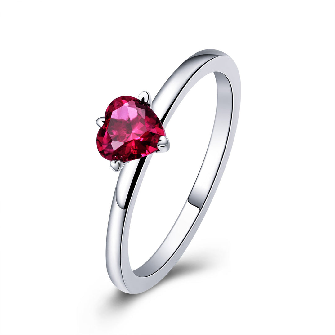 925 Sterling Silver Plated Platinum CZ Ring Size 6 for Women