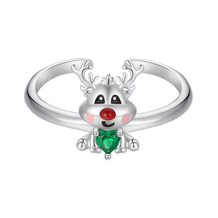 925 Sterling Silver Enamel Pavé CZ Ring