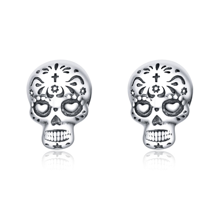 S925 Oxidized Silver Earrings Size 1*0.7cm for Women