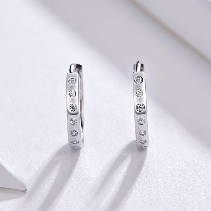 925 Sterling Silver Earrings with Pavé Setting CZ for Women