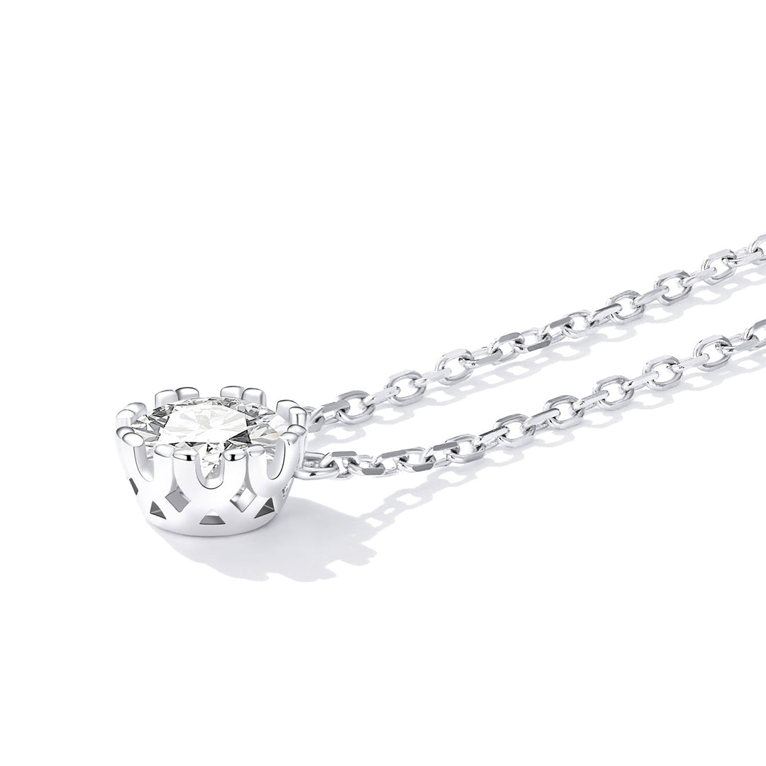 925 Sterling Silver Adjustable Necklace with CZ Pendants for Women