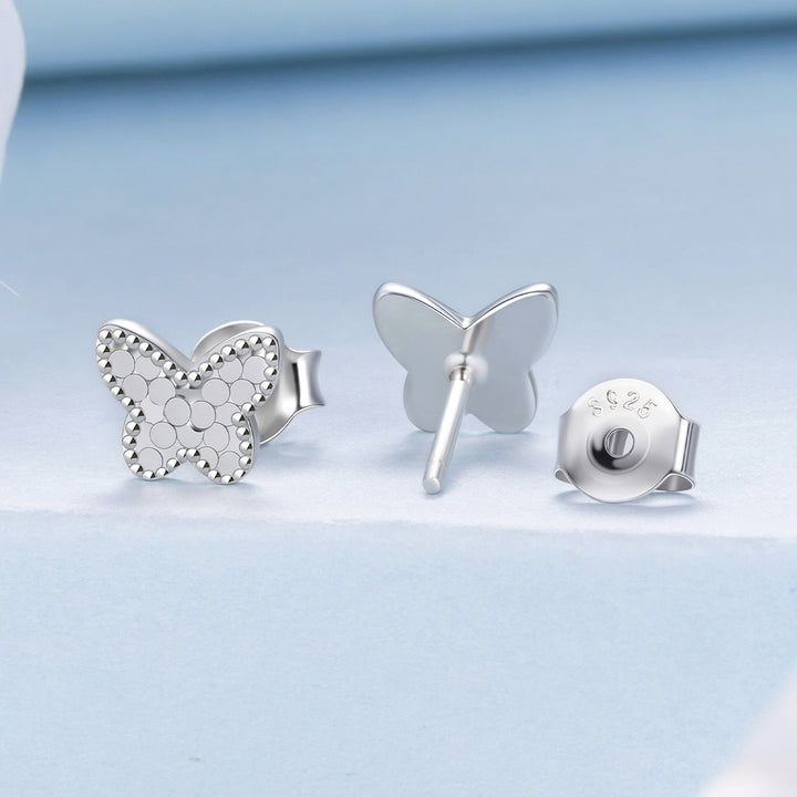 925 Sterling Silver Earrings with Plated White Gold for Women