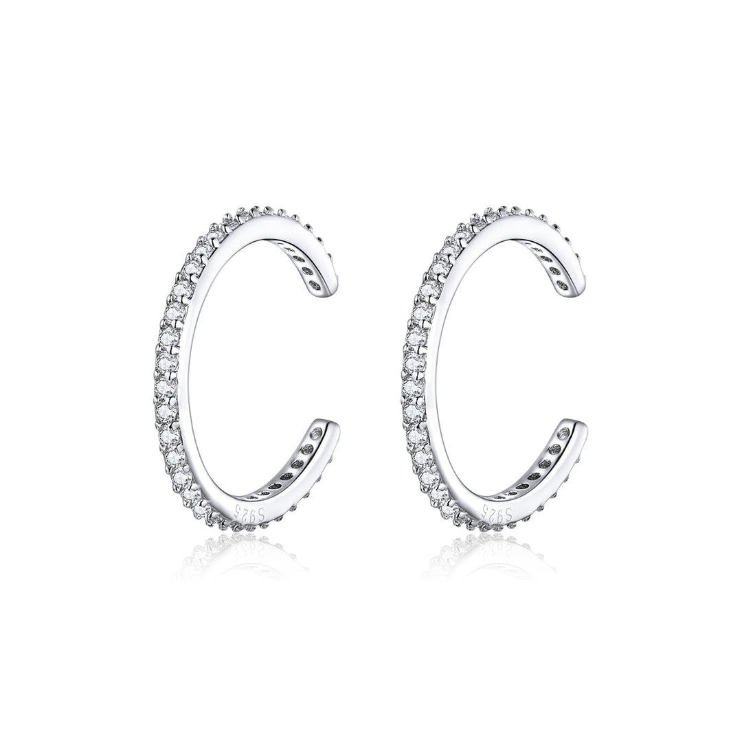 925 Sterling Silver Earrings with Pavé Set CZ