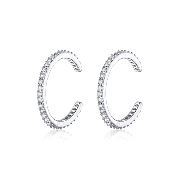 925 Sterling Silver Earrings with Pavé Set CZ