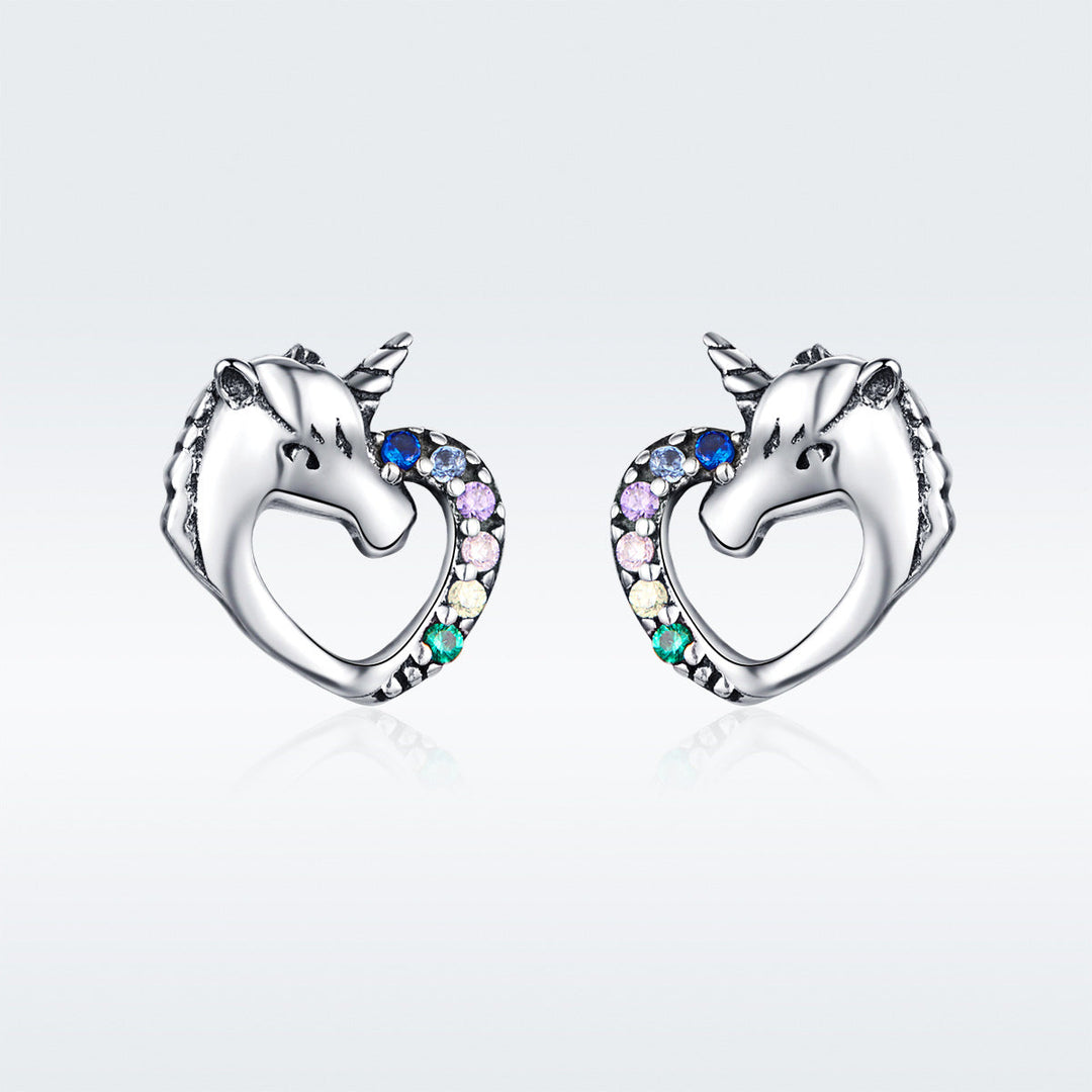 925 Sterling Silver Earrings with Oxidized Finish and Pavé Setting